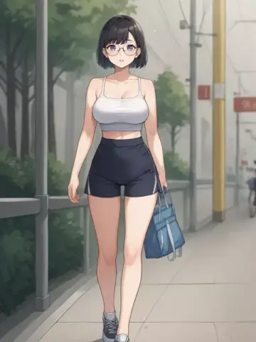 眼鏡をかけたショートボブの、アニメ風AIキャラクター「Miyuki」